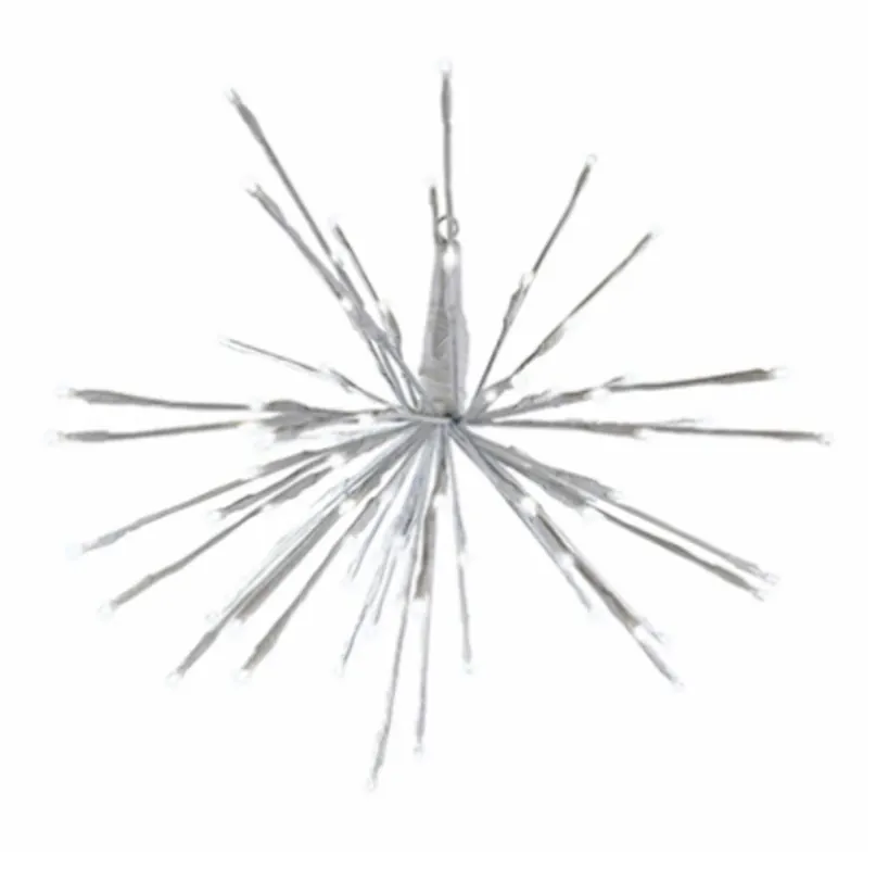 Wire Led Sphere, 16 Branches, 8 Functions, Radiant Blast Pure White, 16-in.