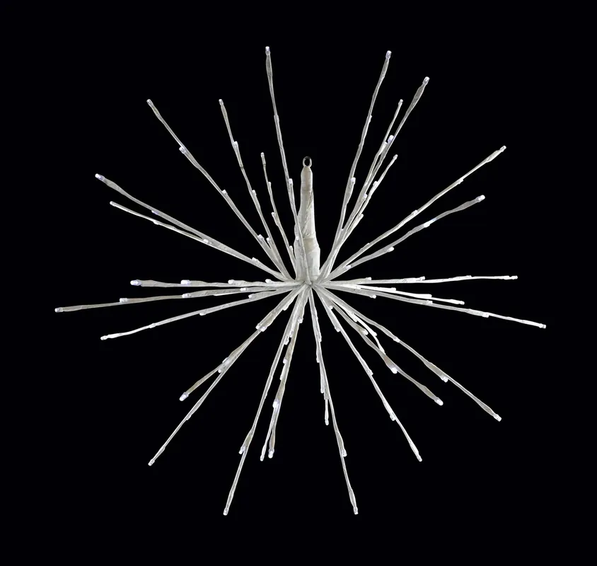 Wire Led Sphere, 20 Branches, 8 Functions, Radiant Blast Pure White, 24-in.
