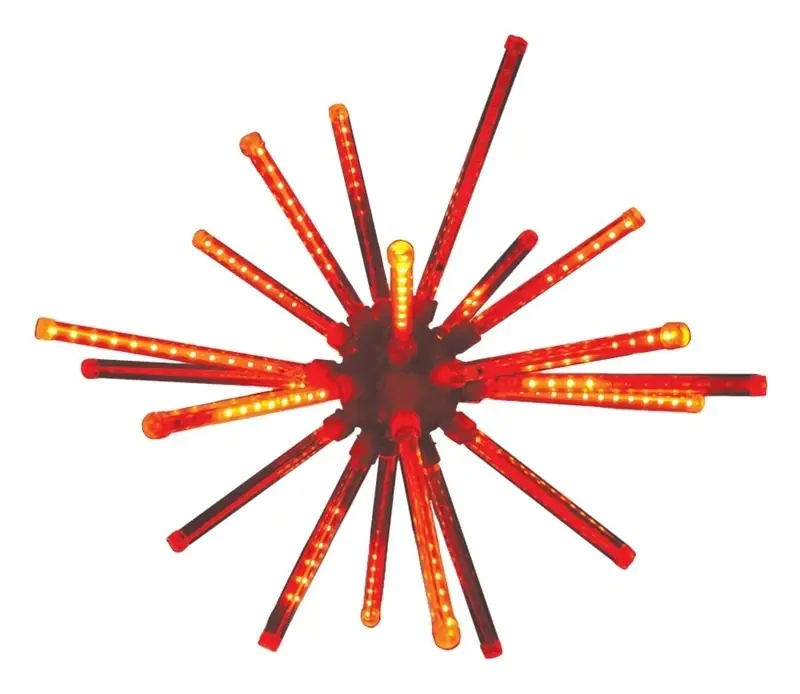 20 Inch Red Led 3d Meteor Burst Combo Christmas Light