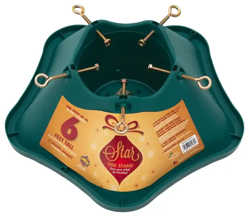 Christmas Tree Stand, Green Plastic, 6 Ft. Tree