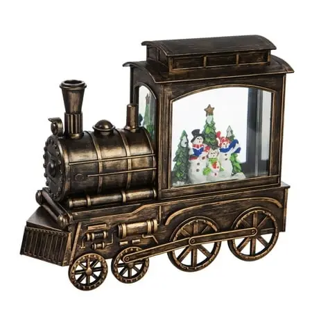 7.5 Tall Led Musical Train Table Decor With Spinning Action And Timer Function
