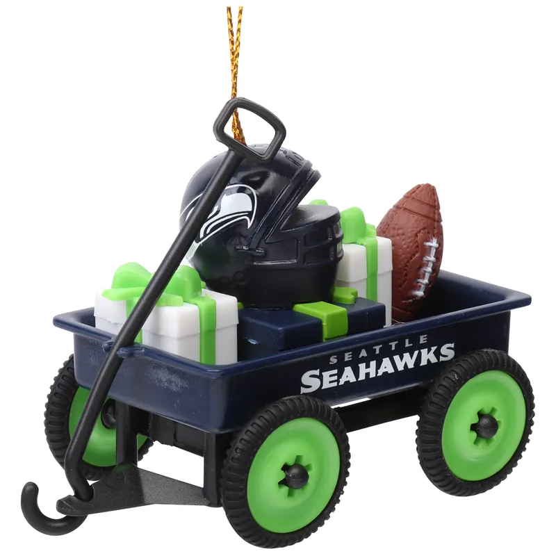 Seattle Seahawks Team Wagon Christmas Ornament, 1-3/4 In., Multi-color