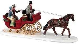 33620 Scenic Sleigh Ride Christmas Village Table Accent Decoration
