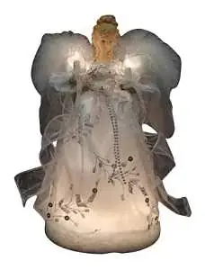 19353 Pre-lit Christmas Angel Figurine, 9 Inch Height With Internal Light