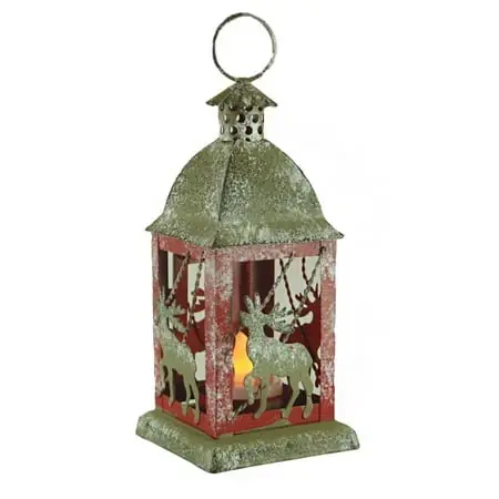 Rustic Style Holiday Lantern Candle Holder Set Of 4 Decorative Home Accents