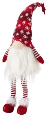 Lighted Gnome Shelf Sitter - Red - Decorative Indoor Accent