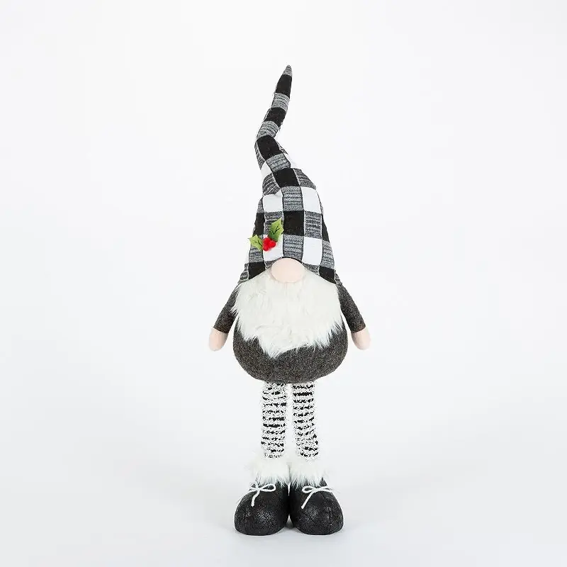 21 In. Plush Holiday Standing Gnome Table Decor Set Of 2