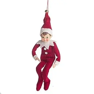 Large Boy Elf Plush Christmas Ornament 12 Tall Shelf Sitter Figurine By Midwest Cbk