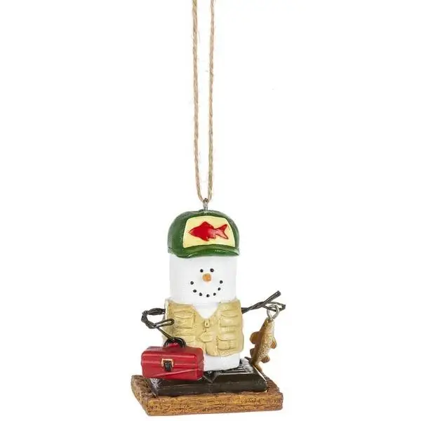 S‘mores Fisherman Ornament With Tackle Box - Perfect For Holiday Decor
