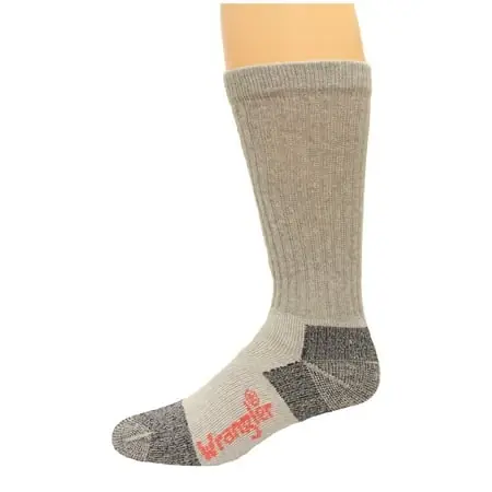 Wrangler Cotton Work Crew, 2 Pack, Grey, W 10-12 / M 8.5-10.5
