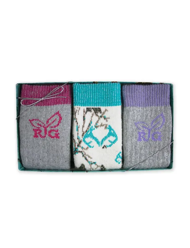 Realtree 3-pk. Merino Wool Blend Boot Socks Gift Box - White / Multi - M - Realtree