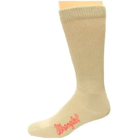 Wrangler Non-binding Boot Sock 1 Pair Khaki Size W 10-12 M 8.5-10.5