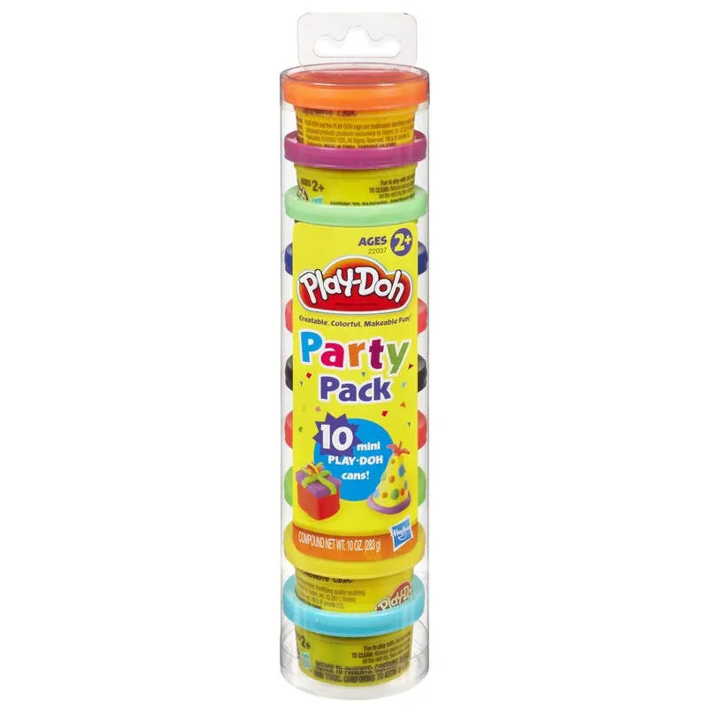 Hasbro Play-doh Party Pack Tube Multicolored 10 Pc