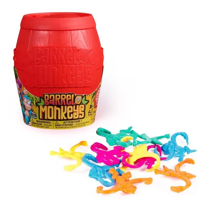 Spin Master Barrel Of Monkey Monkeys Game Assorted 16 Pc