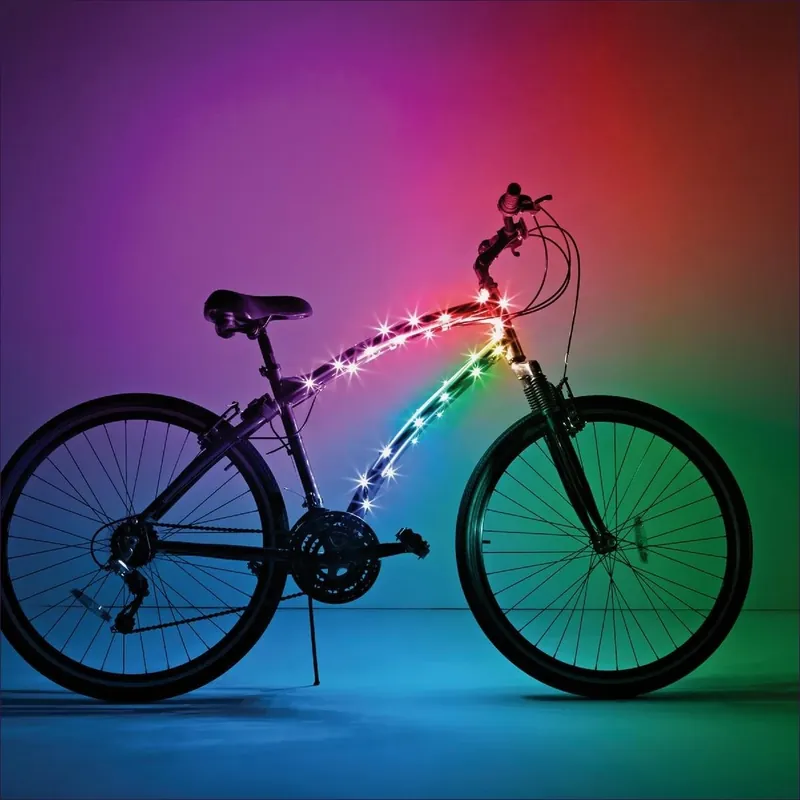 Cosmic Brightz Color‑select Led Bike Frame Light – 6.5‑ft Color‑changing Strip