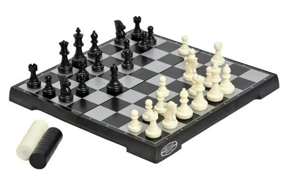 99929 Basecamp Magnetic Chess And Checkers Set With Backpack