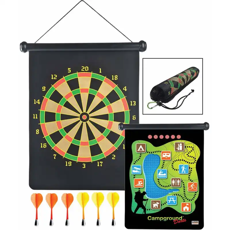 Roll-up Magnetic Campground Darts Set - 18.75 X 14 Inch