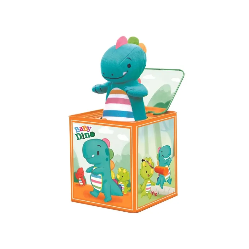 Baby Dino Jack In The Box Metal Multicolored Plush Toy