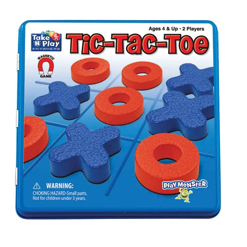 Take N Play Tic Tac Toe Magnetic Travel Game 37 Pieces Multicolored
