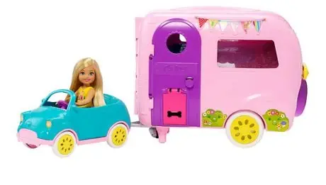 Barbie Club Chelsea Camper Playset With Doll And Accessories - Pink & Violet