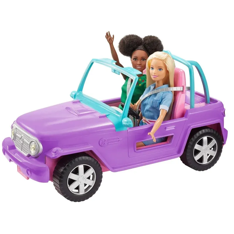 Off-road Purple Jeep Vehicle With Rolling Wheels For Adventure Play