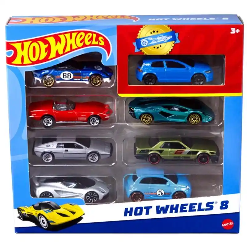 Hot Wheels Basic Car Assorted 8 Piece Set For Ages 3+