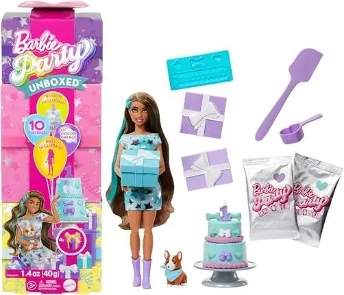 Barbie Party Unboxed Doll & Acc