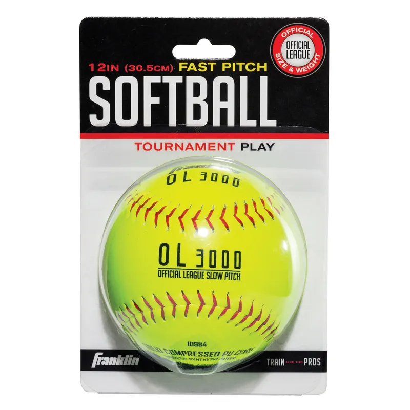 Fast Pitch Yellow Synthetic Softballs 12 In. 1 Pk