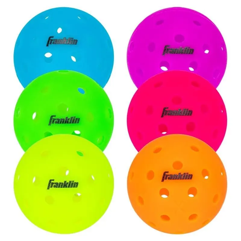 Multi‑color Polyethylene Pickleballs – 6‑ball Box