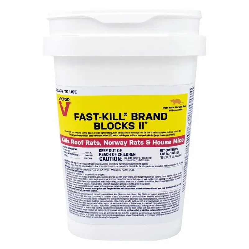 Fast‑kill Oat‑flavored Rodenticide Blocks – 4 lb Indoor & Outdoor Bait For Mice & Rats