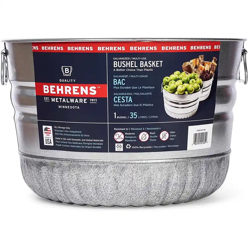 Utility Basket, Sheet Steel, Bushel