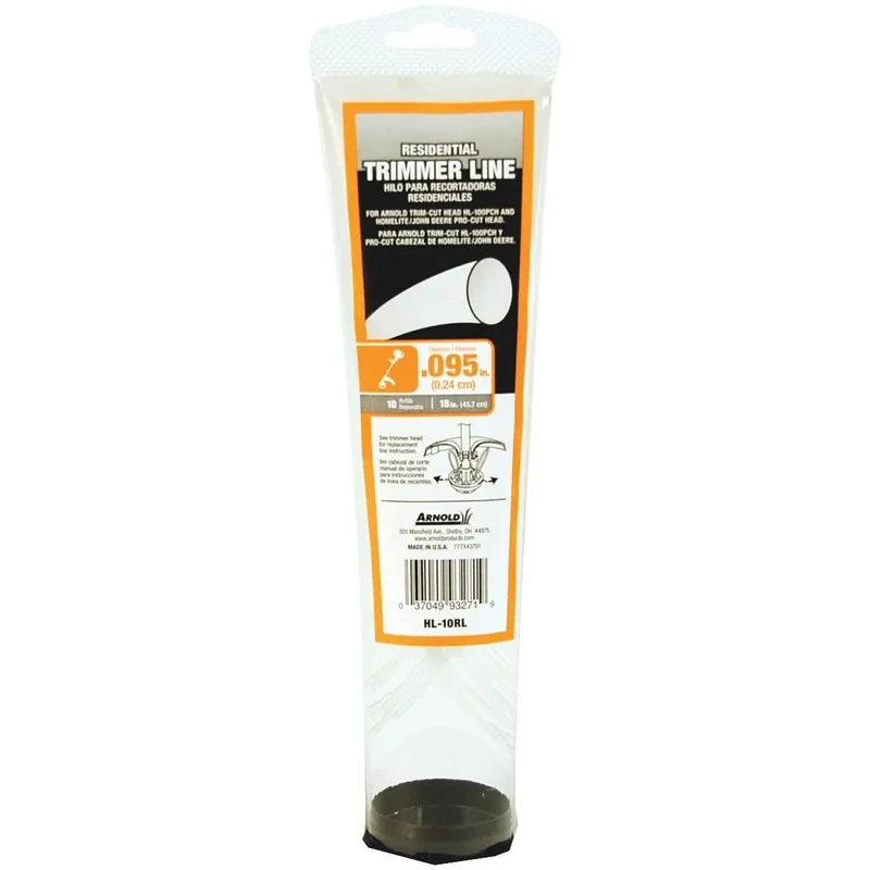 Residential Grade 0.095 In. D X 15 In. L Trimmer Line