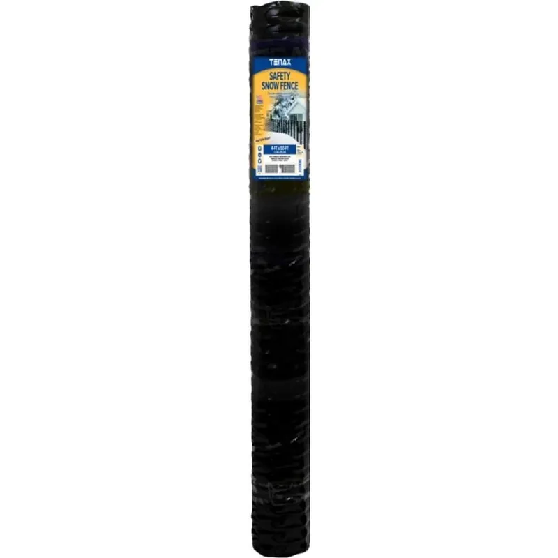 50-foot X 4-foot Safety Snow Black Hdpe Construction Fence Fabric