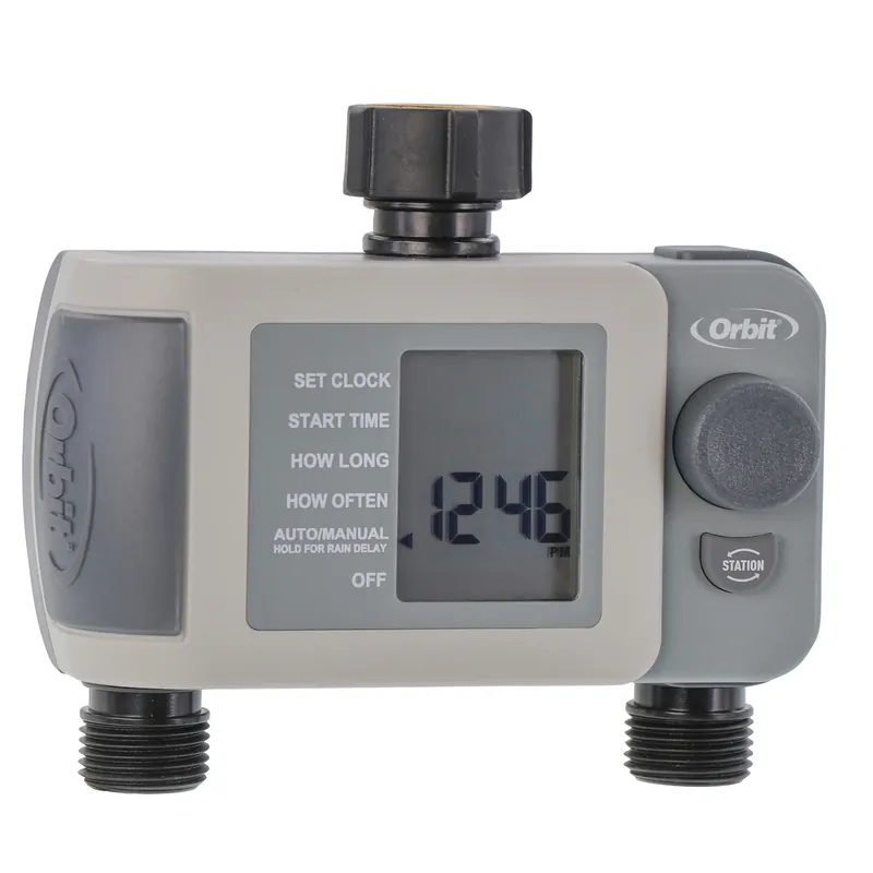 Programmable 2 Zone Sprinkler Timer With Digital Display And Battery Backup
