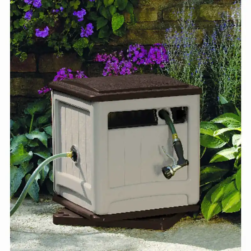 Smart Trak 225 Ft. Beige Free Standing Hideaway Hose Reel Ssm200b