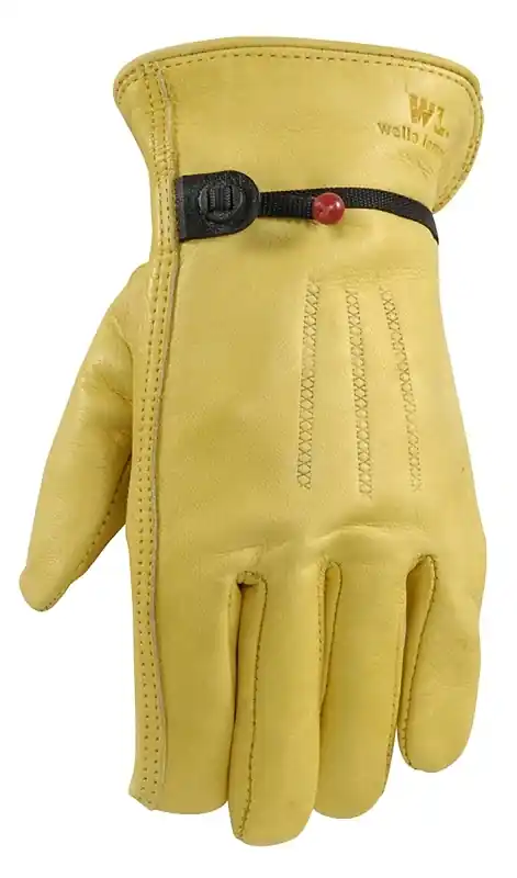 Xxl Leather Driver Gold Gloves - Insulated, Waterproof, Reinforced Palm