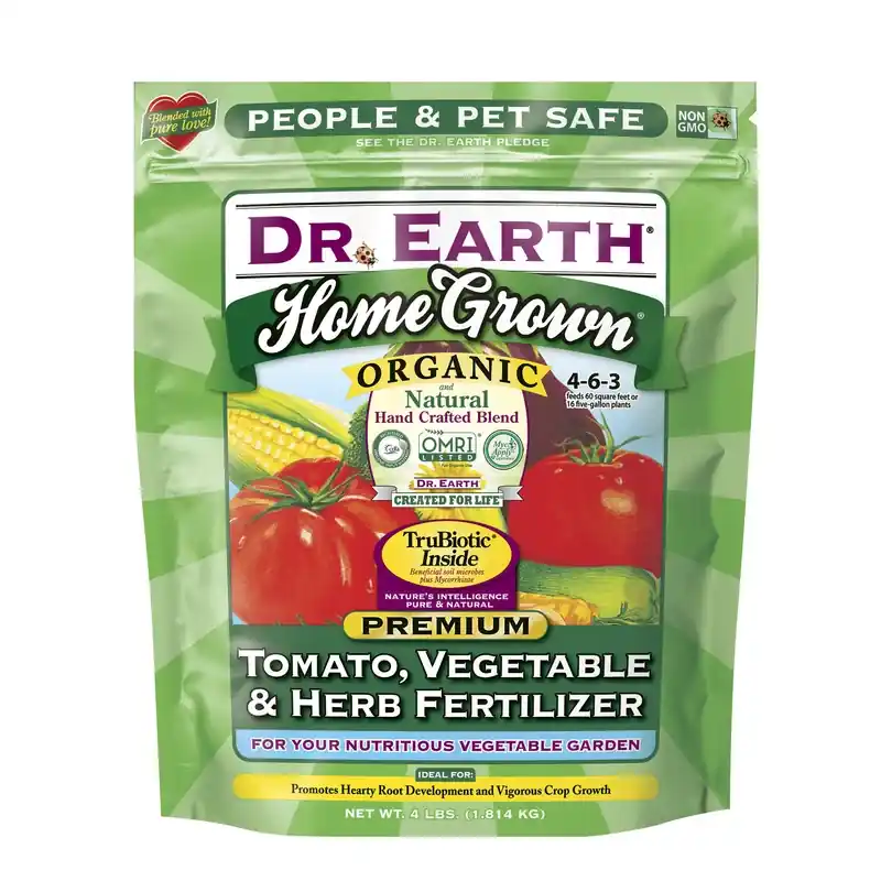 Home Grown Tomato, Vegetable & Herb Fertilizer, 4-6-3, 4 Lb. Poly Bag