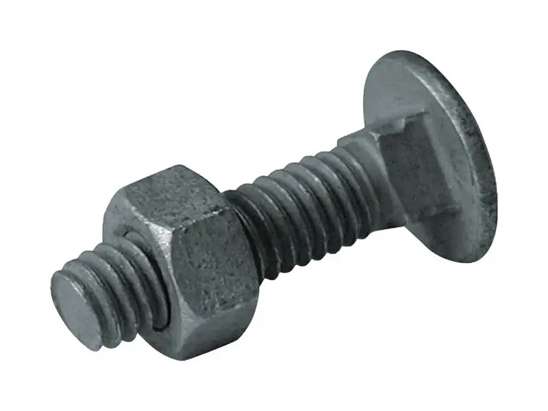 .709 In. H Silver Steel Carriage Bolts