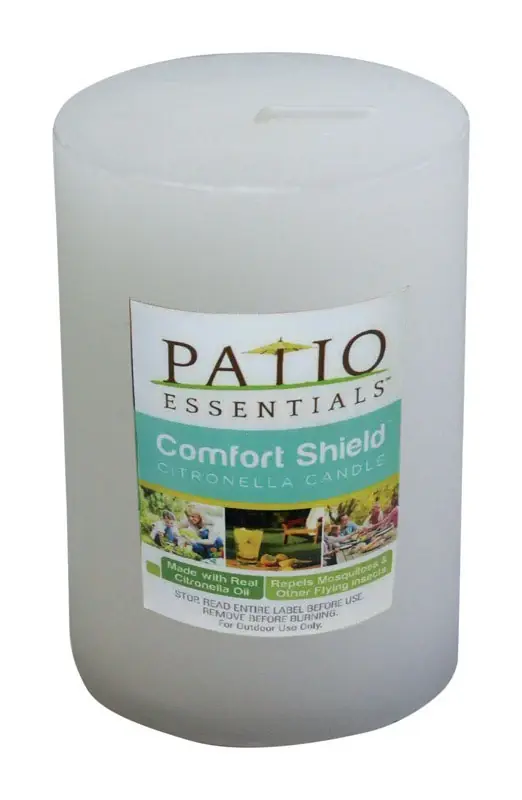 Citronella Pillar Candle For Mosquitoes And Flying Insects 8 Oz