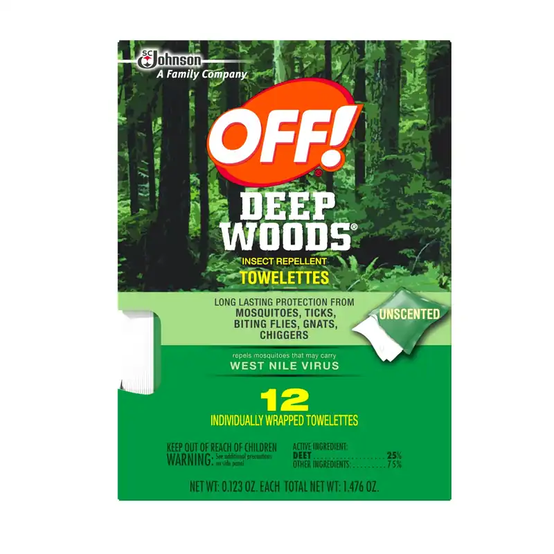 Deep Woods Insect Repellent Towelettes For Mosquitoes 12 Pk