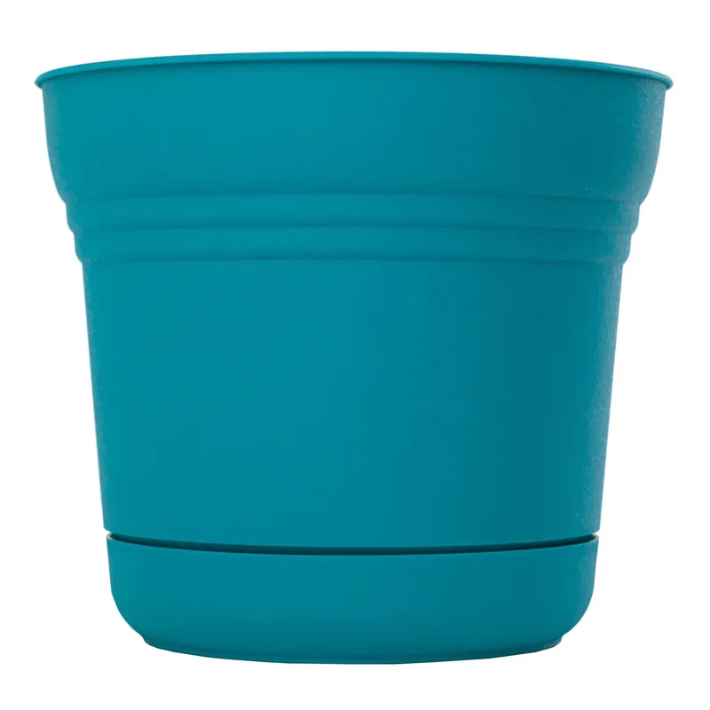 Saturn 14 In. H X 14.5 In. D Resin Planter Bermuda Teal