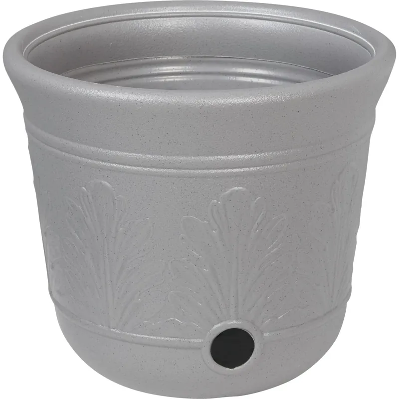 300 Ft. Gray Resin Hose Pot - Decorative And Functional Storage Solution