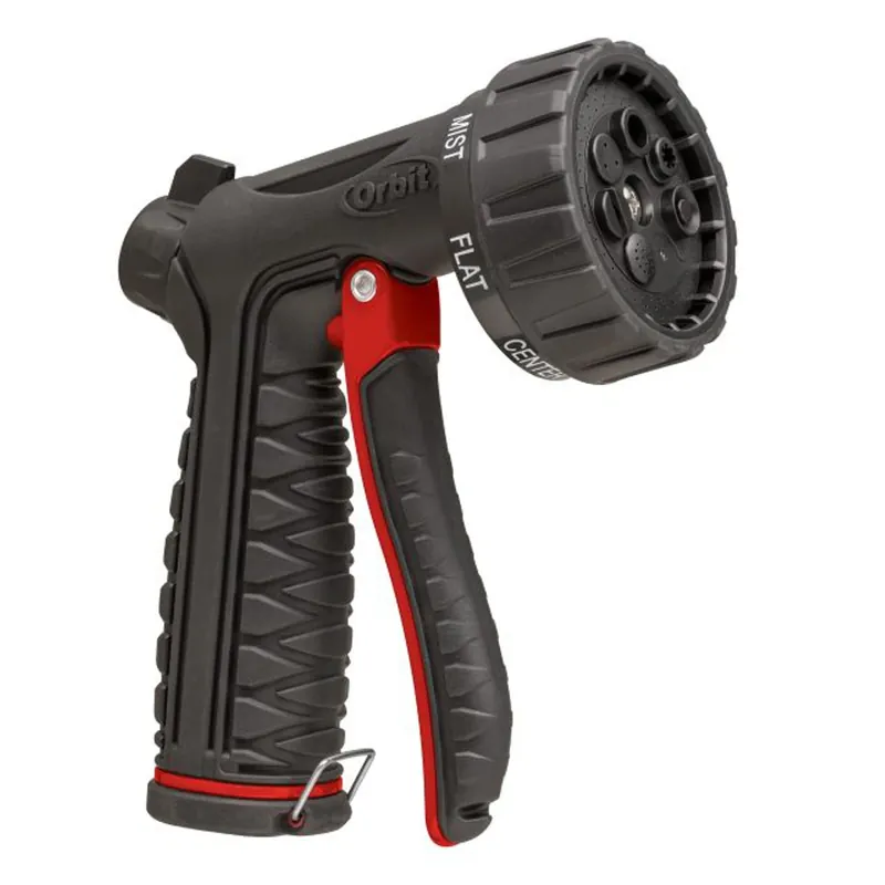 Metal 7-pattern Front Trigger Hose Nozzle, Model 56512, Black
