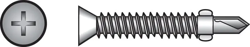 No. 4 Ga. X 2-3/4 In. L Phillips Flat Head Sheet Metal Screws 100 Pk