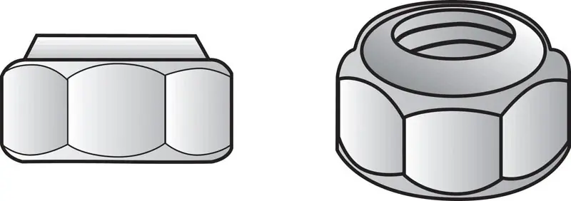 1/4 In. Zinc-plated Steel Sae Nylon Lock Nut 100 Pk