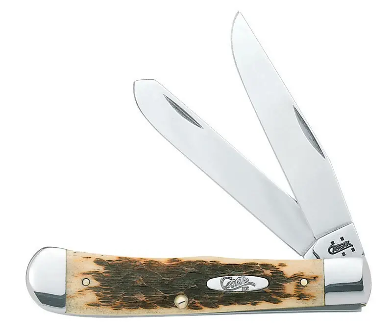 Trapper Knife, Stainless Steel/amber Bone, 4-1/8-in. Closed