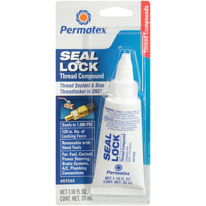 Seal + Lock Threadlocker Gel 1.18 Oz - Hybrid Thread Sealant & Locking Compound