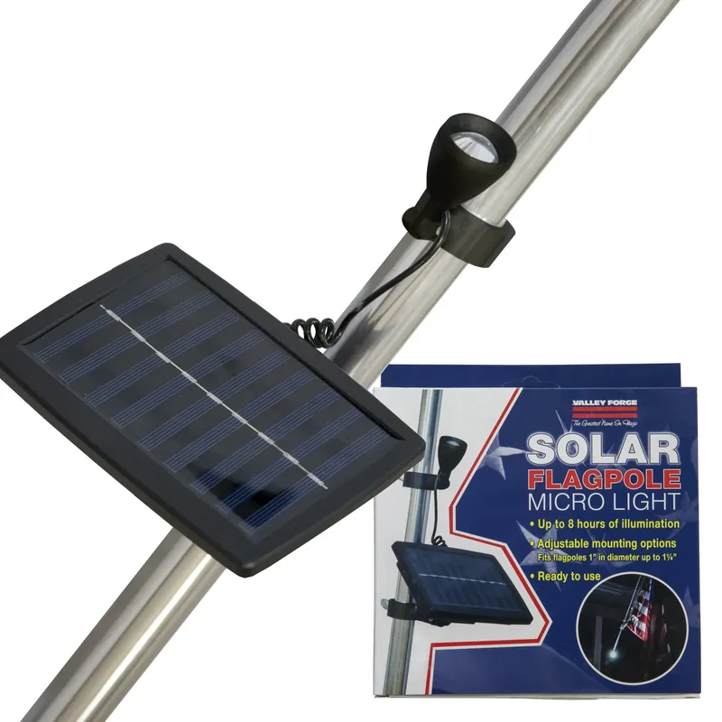 Freedom Led Solar Flag Pole Light - 8 Hour Run Time, Nylon Construction