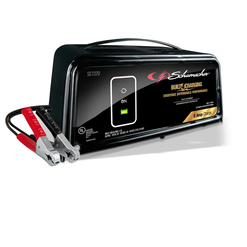 Automatic Battery Charger, Auto Volt Detection, 6-amp, 6/12-volt