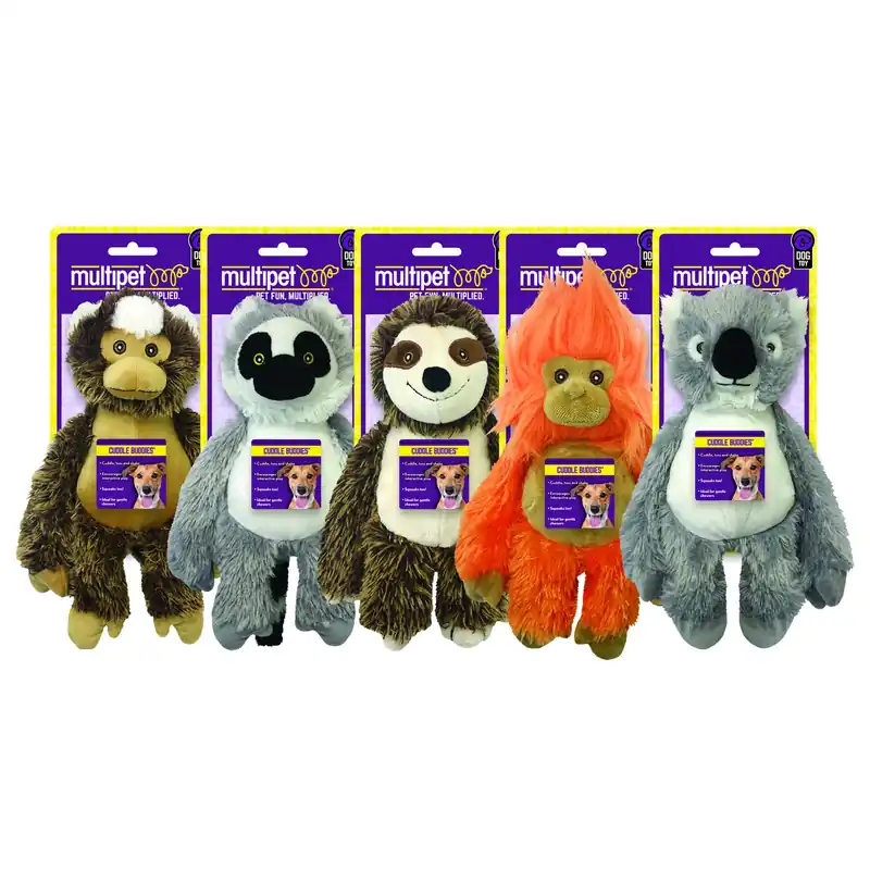 Bark Buddies For Dog Assorted Polyester Squeaky Dog Toy Medium 1 Pk